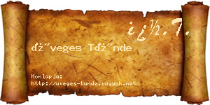 Üveges Tünde névjegykártya