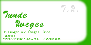 tunde uveges business card